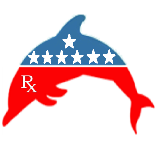 The Restoration Party Logo and symbol (℞) - we have the prescription for America's healing.