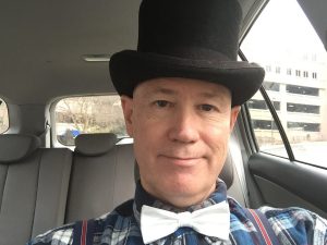James Carvin in his famous top hat