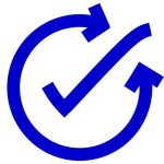 The CounterChecker logo is two arrows pointing at a check mark and looks like a person scrutinizing something in detail
