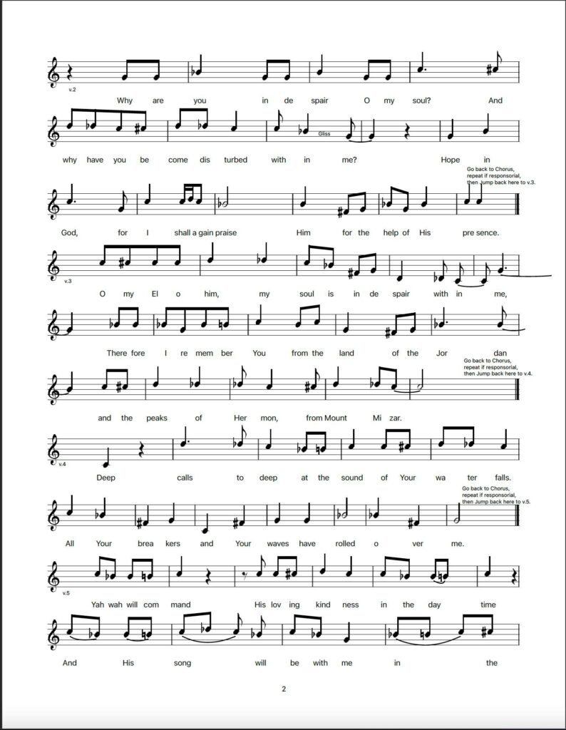 Page two of Psalm 42 in the 42nd Mode